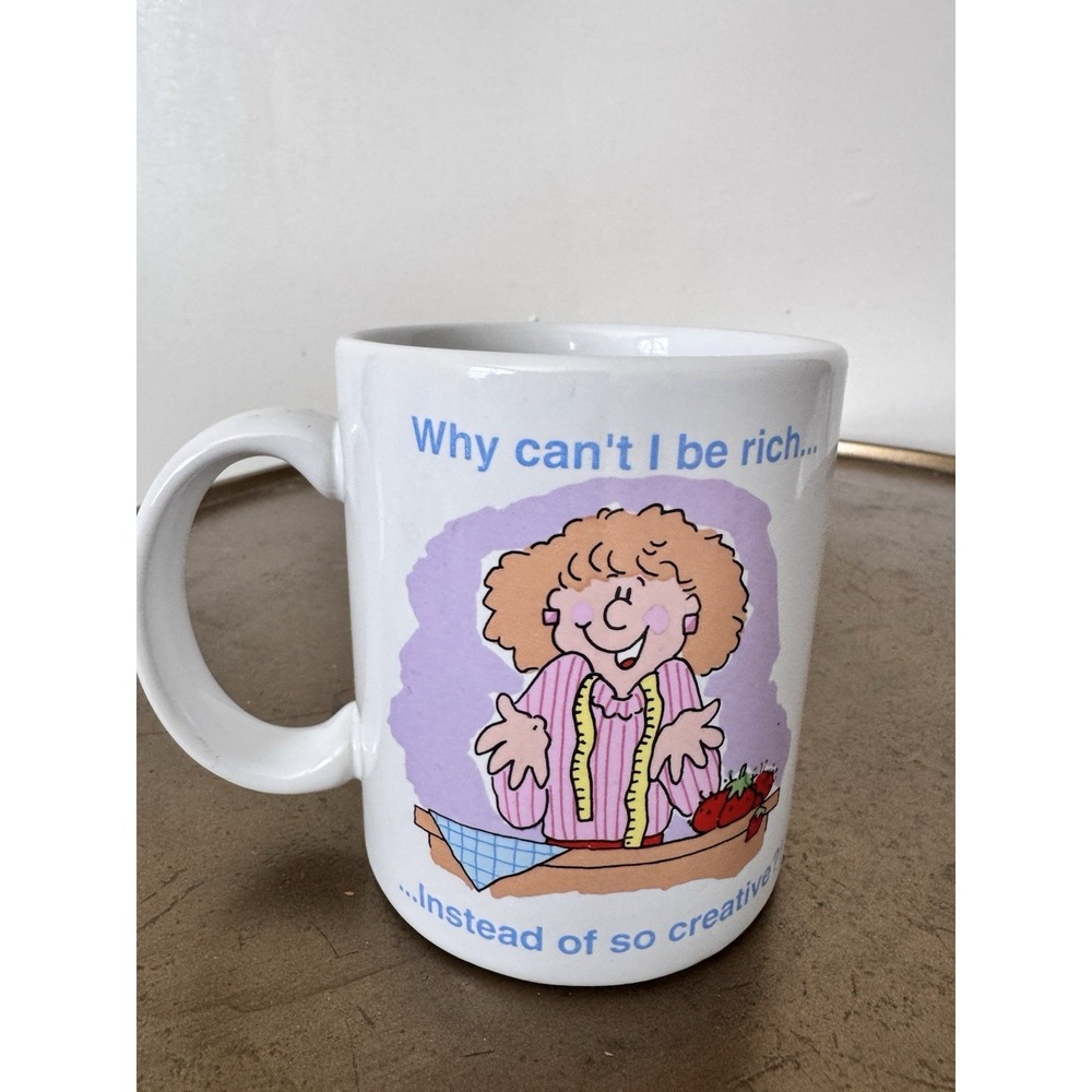 In Stitches Tlc Greetings McCall Pattern Company Vintage Mug Funny Creative Rich